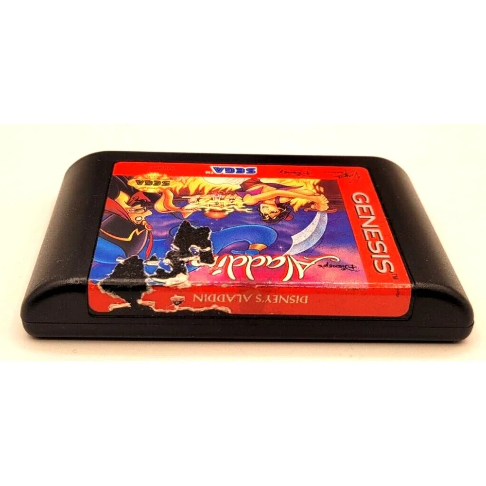 Disney's Aladdin‎ Sega Genesis 1993 Game Case & Cartridge - Authentic Tested.